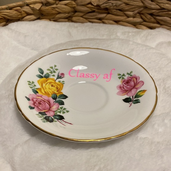 Vintage funny flower tea cup set - Picture 2 of 4